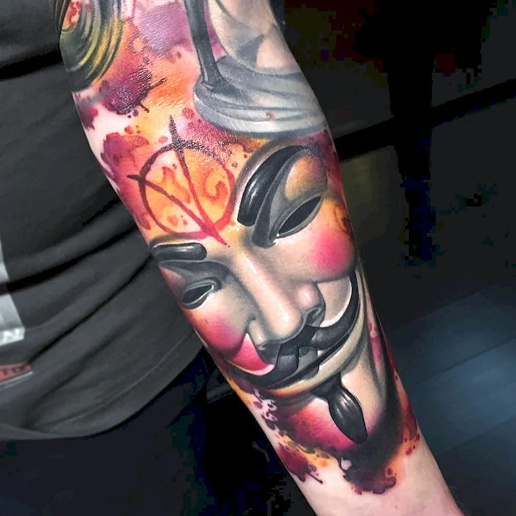 Вендетта тату рукав