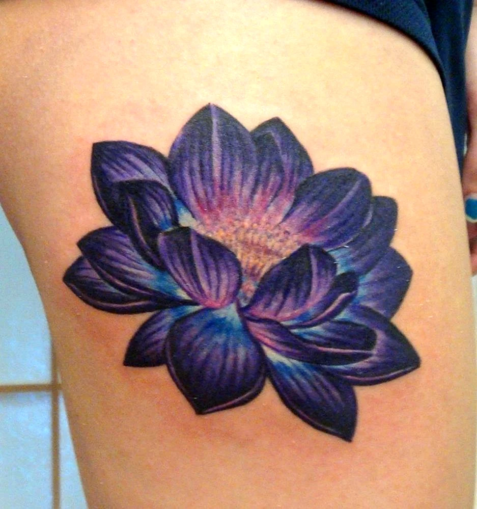 Голубой Лотос тату