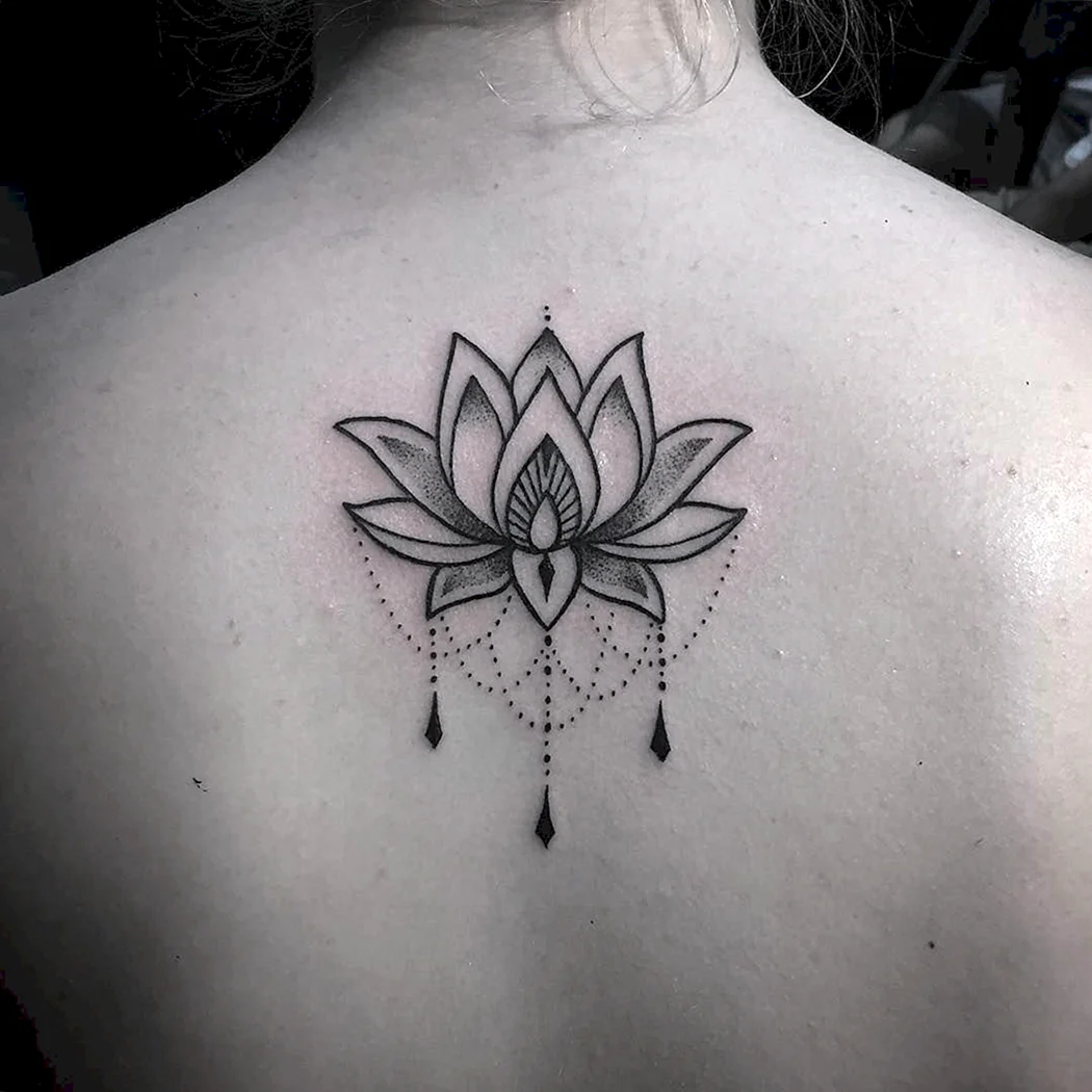Тату Лотос дотворк