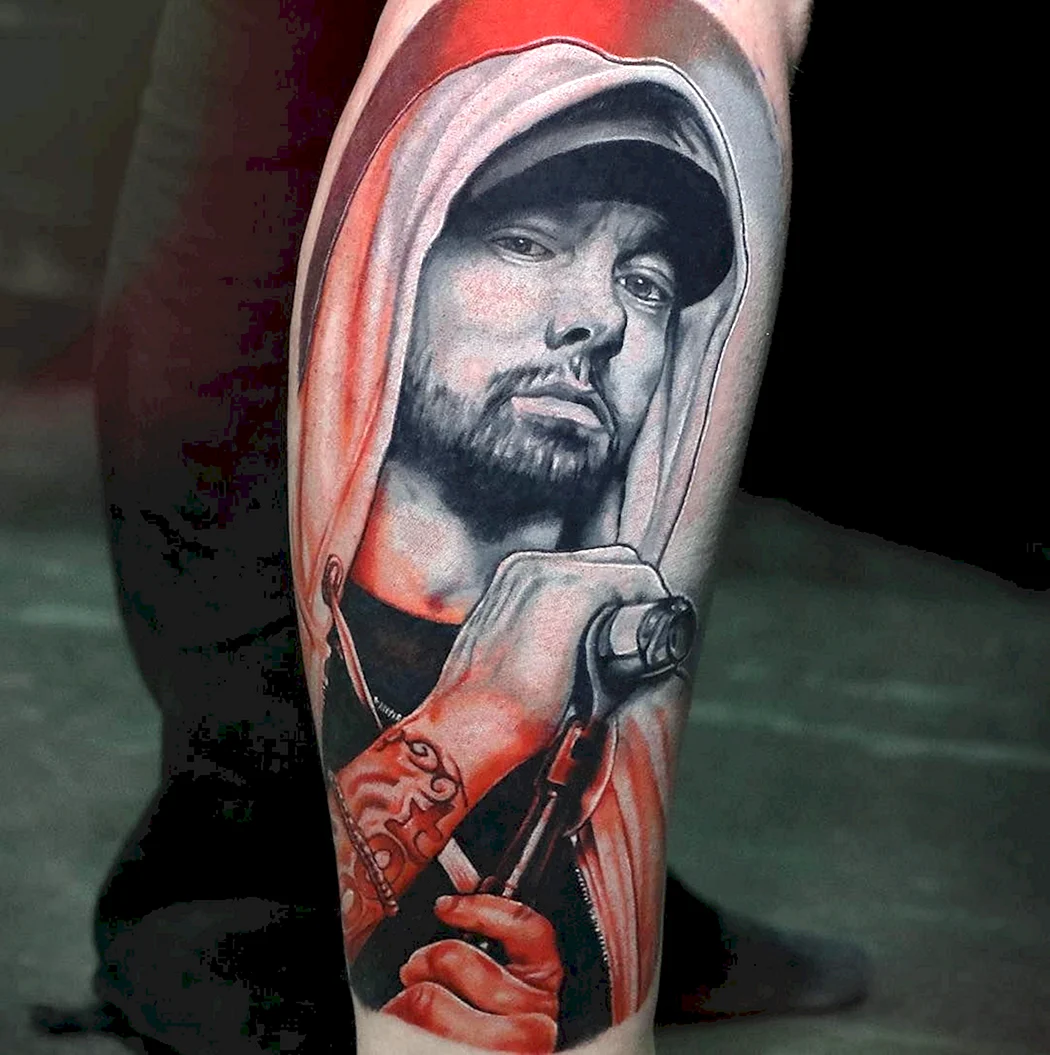 Тату портрет Эминема