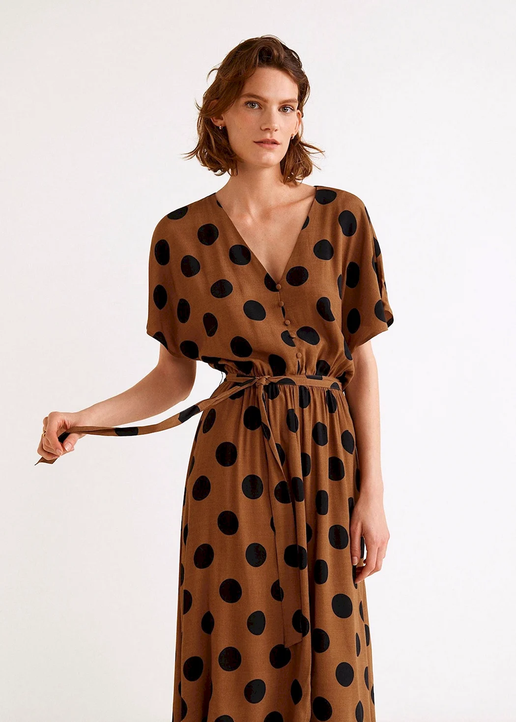 Mango платье в горошек