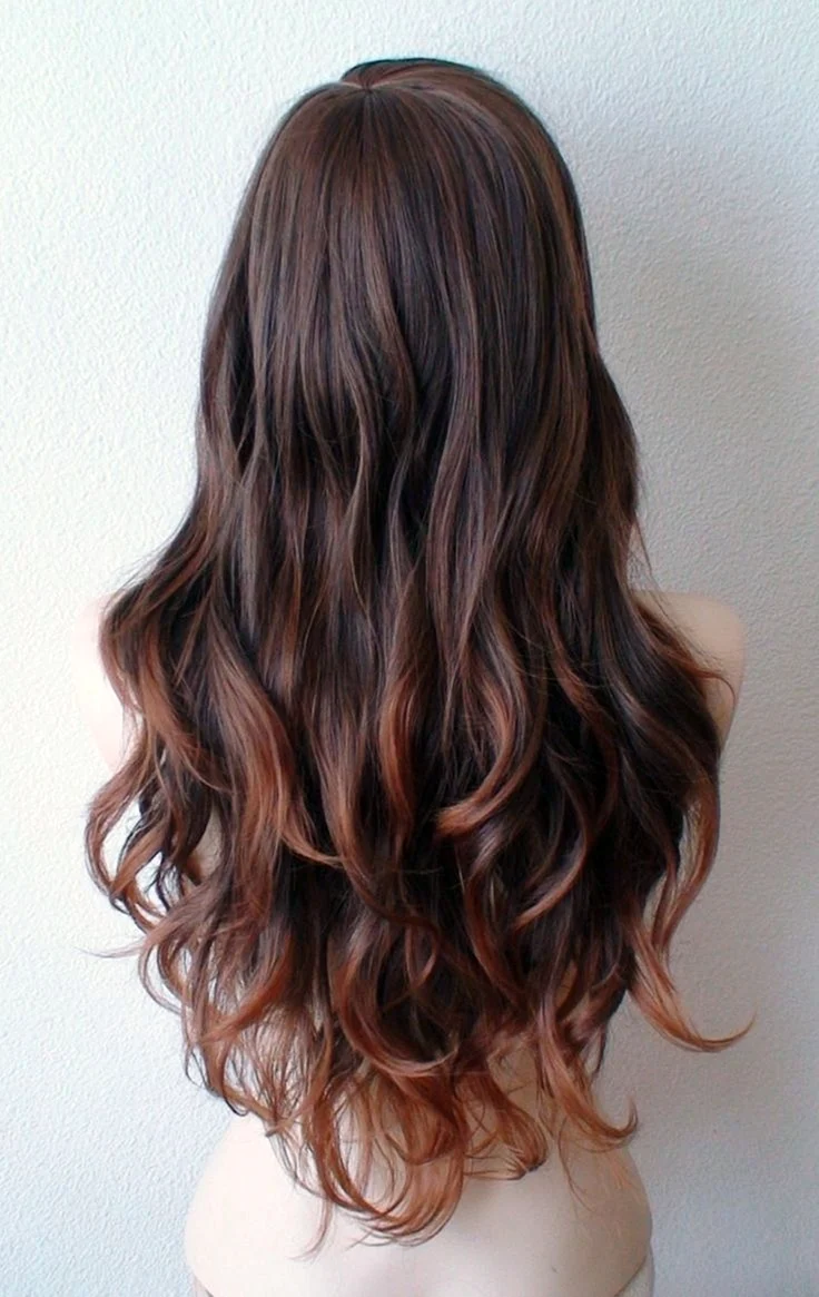Каскад на длинные вьющиеся волосы
