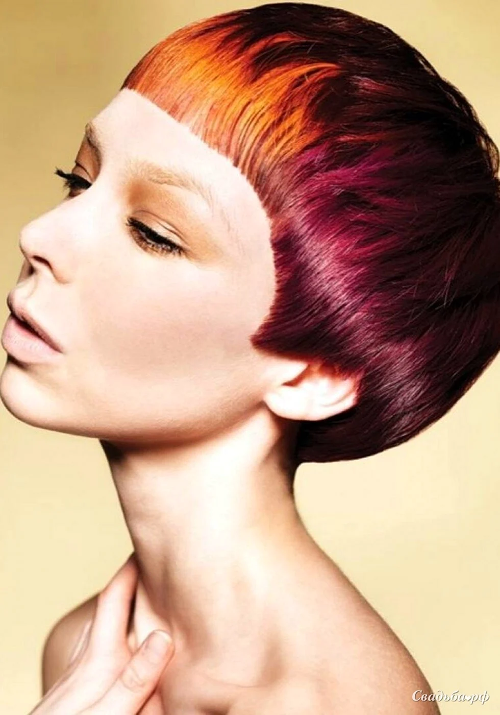 Креативное окрашивание на короткие стрижки