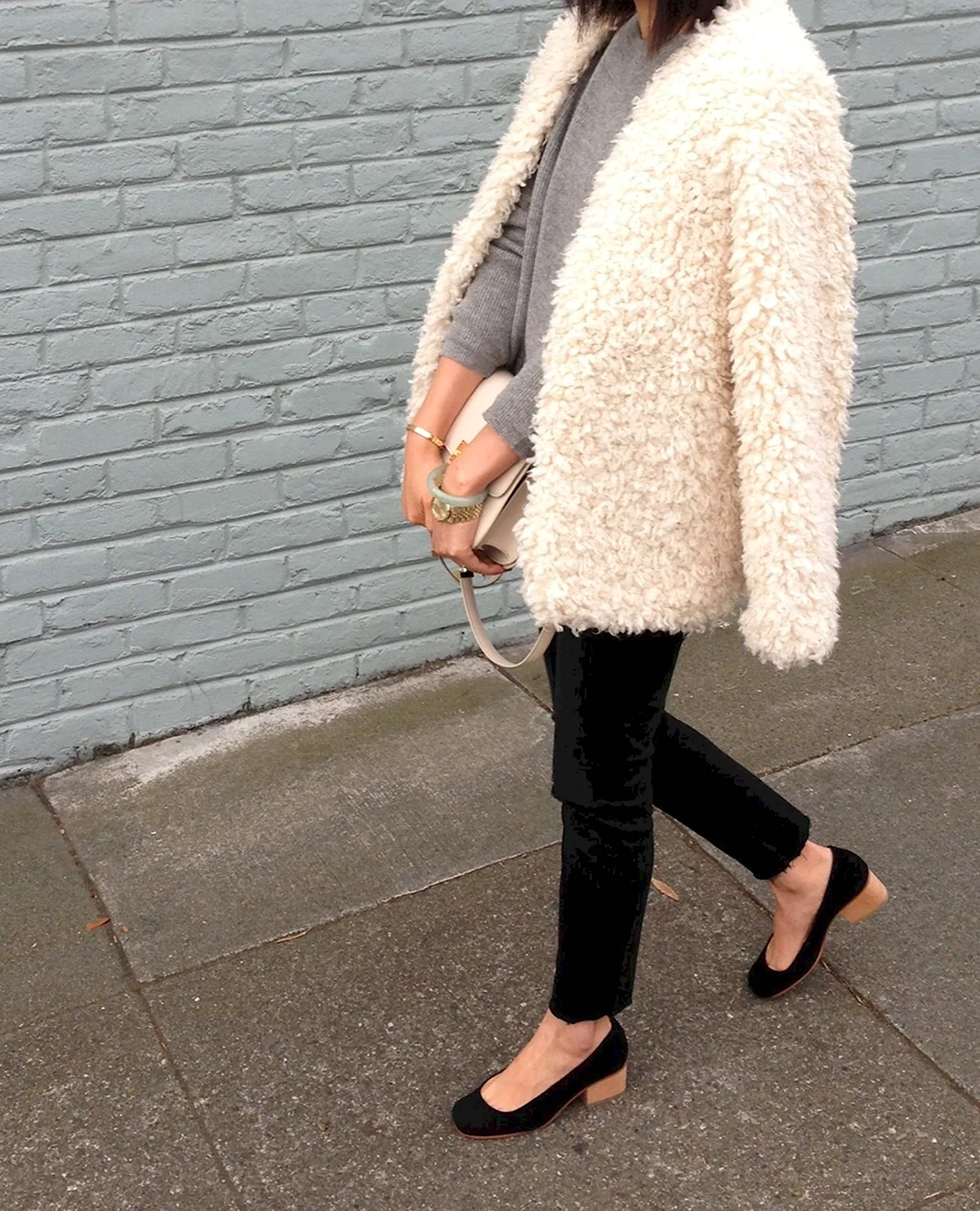 Кардиган из искусственного барашка