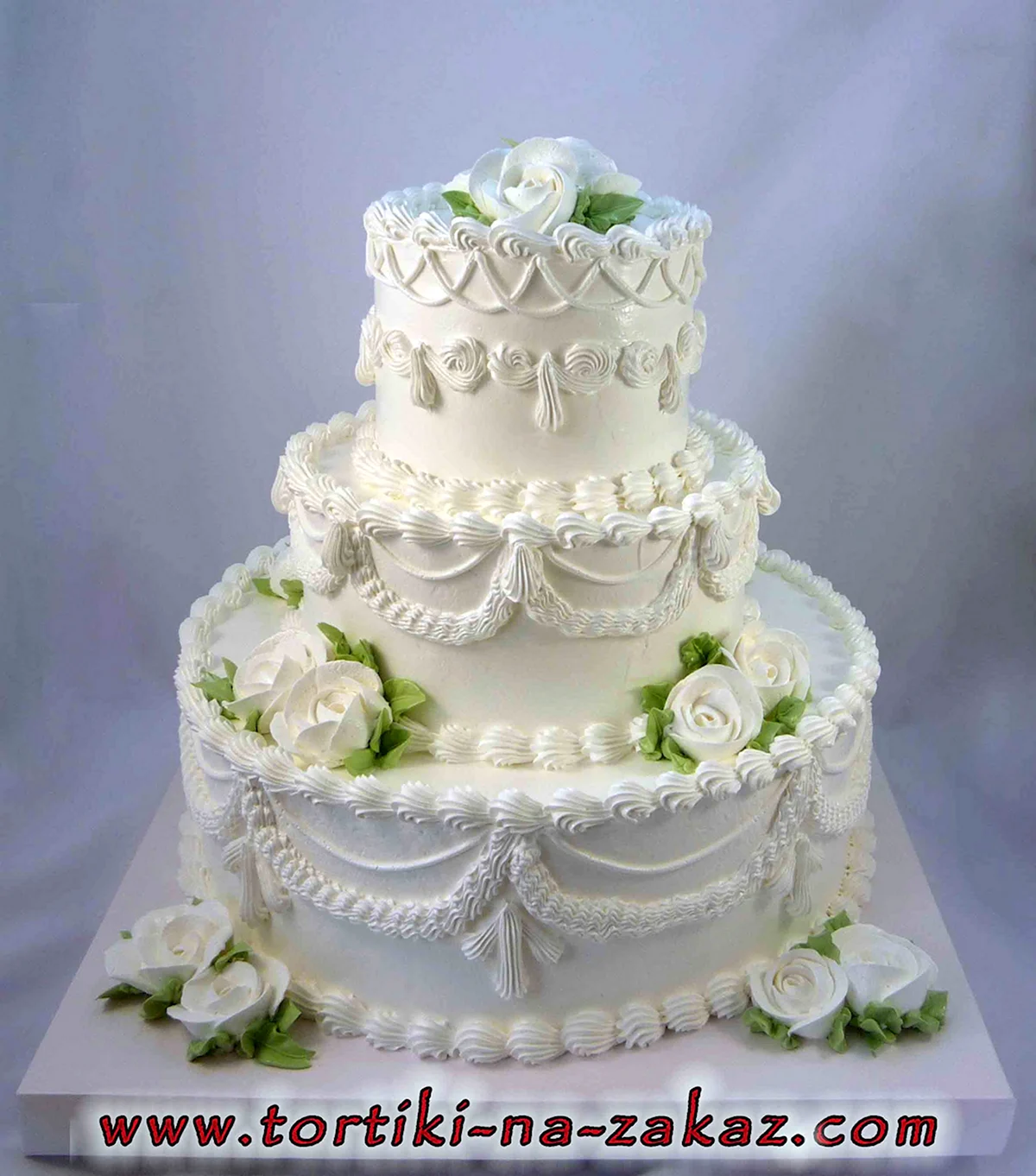 Свадебный торт кремовый