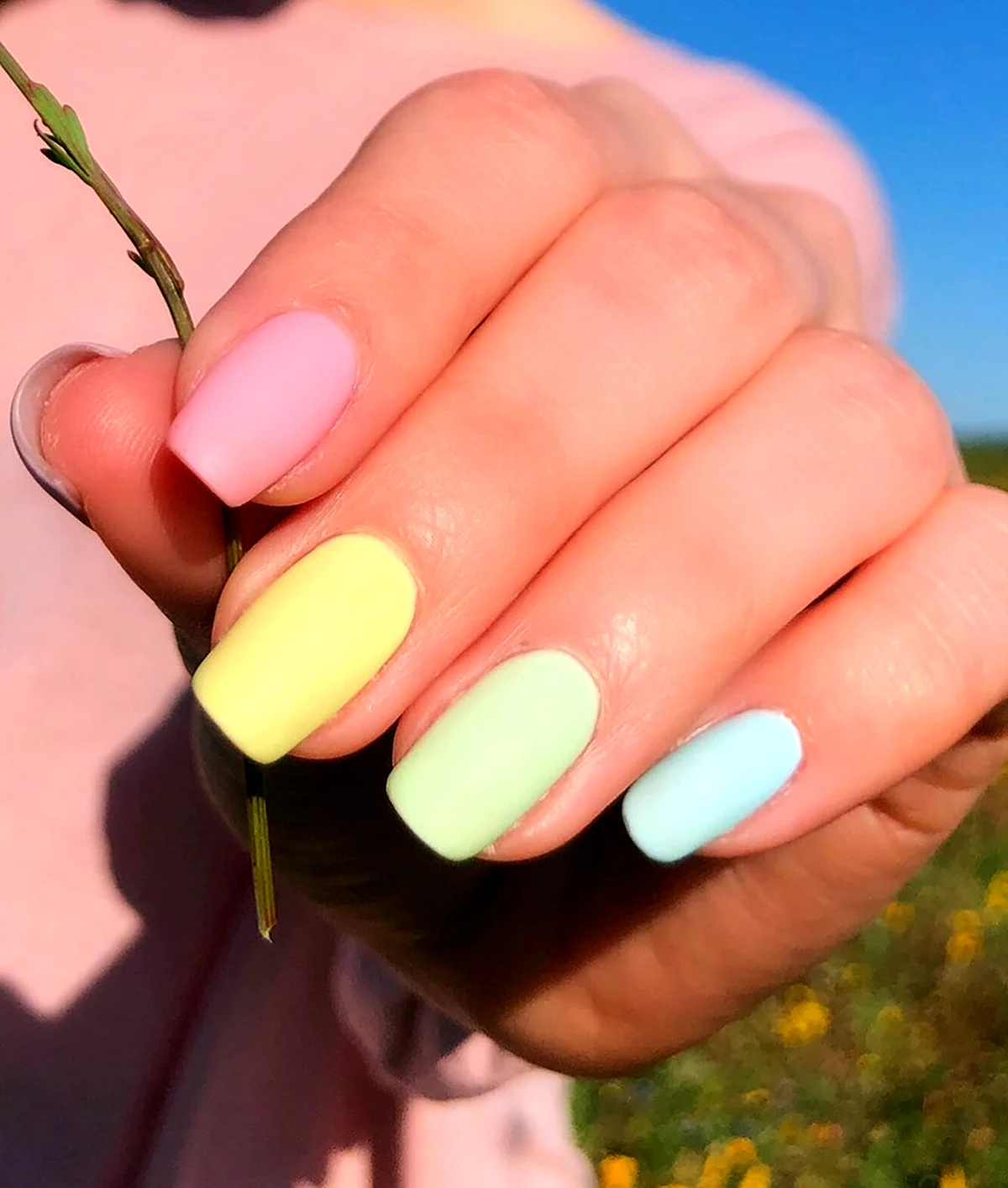 Разноцветный маникюр