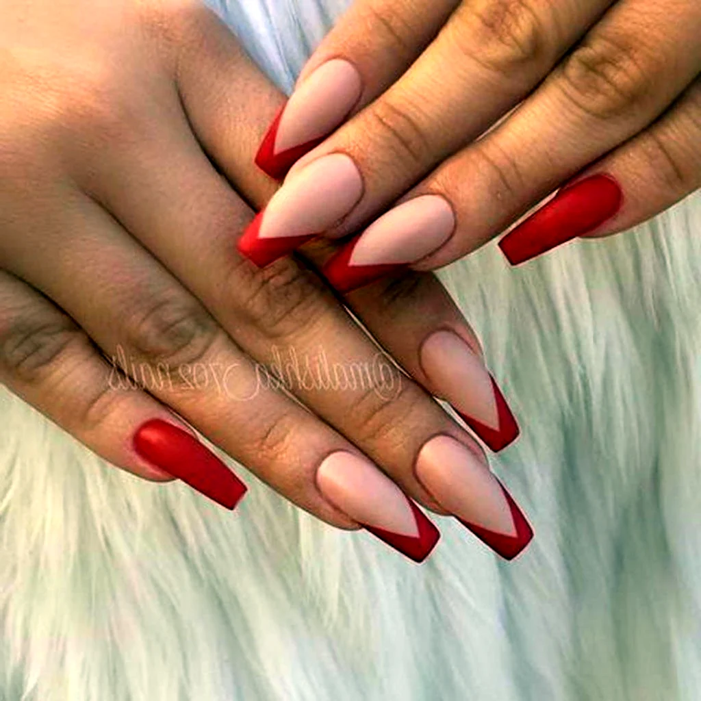 Красный френч на длинный квадрат