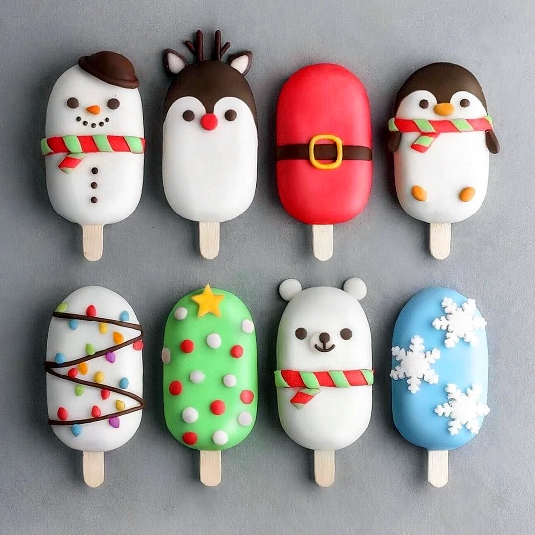 Новогодние кейк попсы эскимо