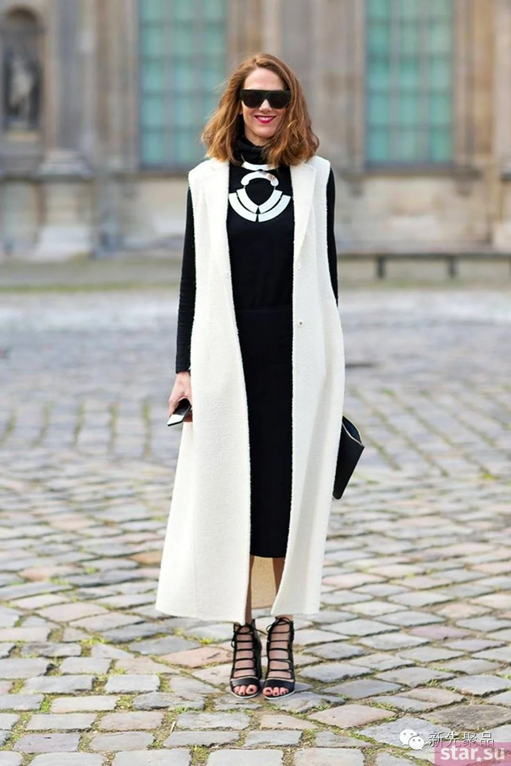 Удлиненны жилет стрит стайл