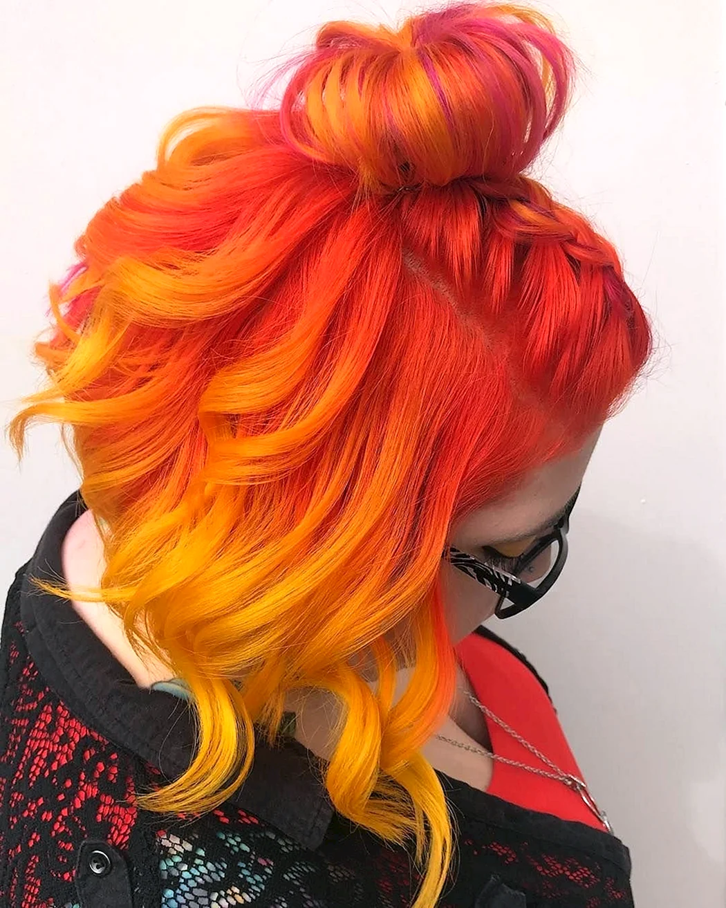 Желто оранжевое окрашивание волос