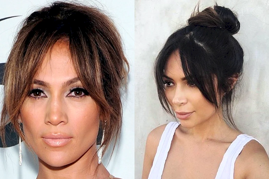 Стрижка на длинные волосы 2021 с челкой удлиненной двух сторон