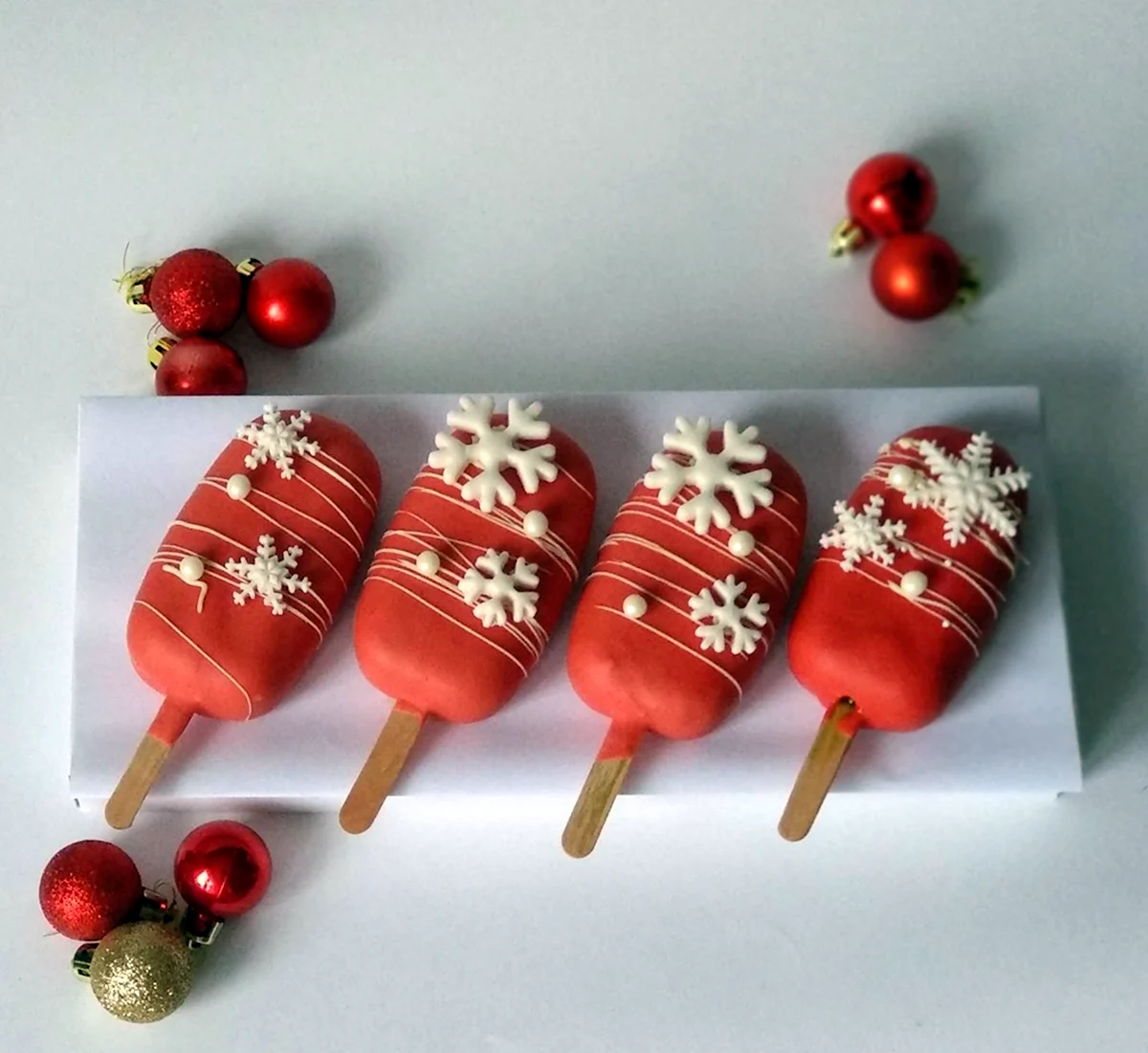 Новогодние кейк попсы эскимо