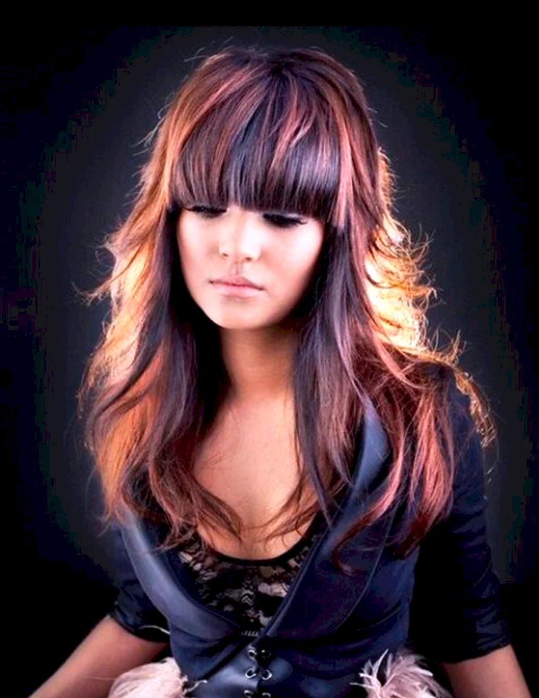 Колорирование на темные волосы Каскад