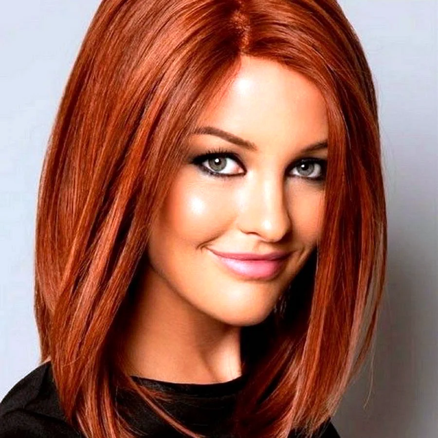 Рыжие оттенки волос для зеленых глаз стрижка каре