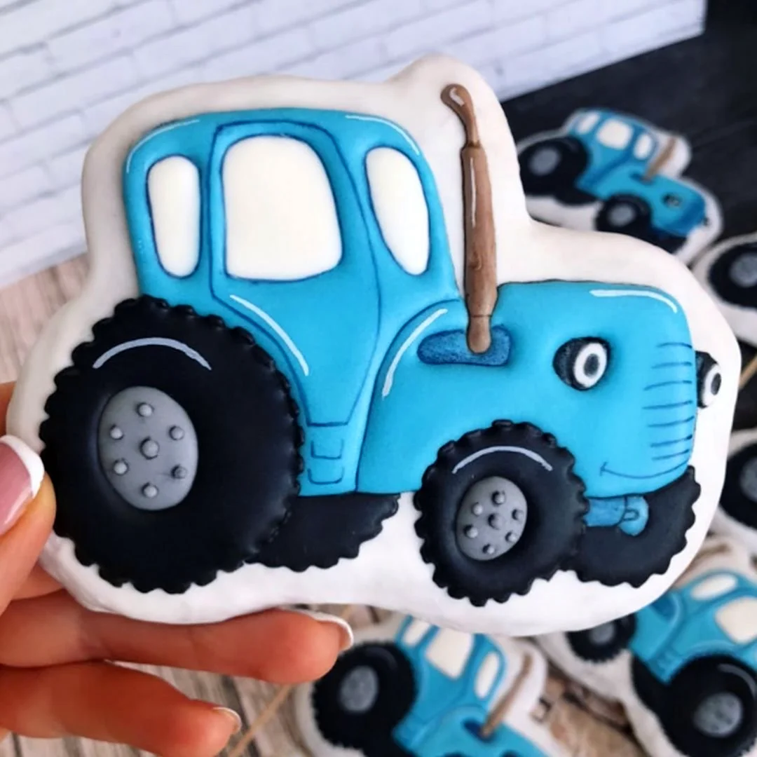 Имбирные пряники синий трактор