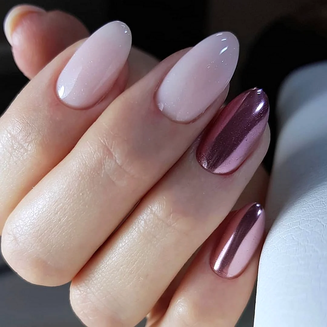 Маникюр кошачий глаз светлые тона