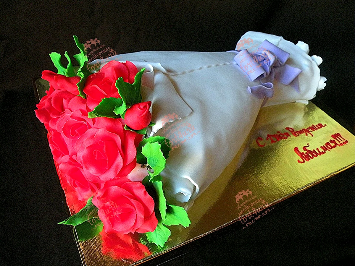 Торт букет цветов