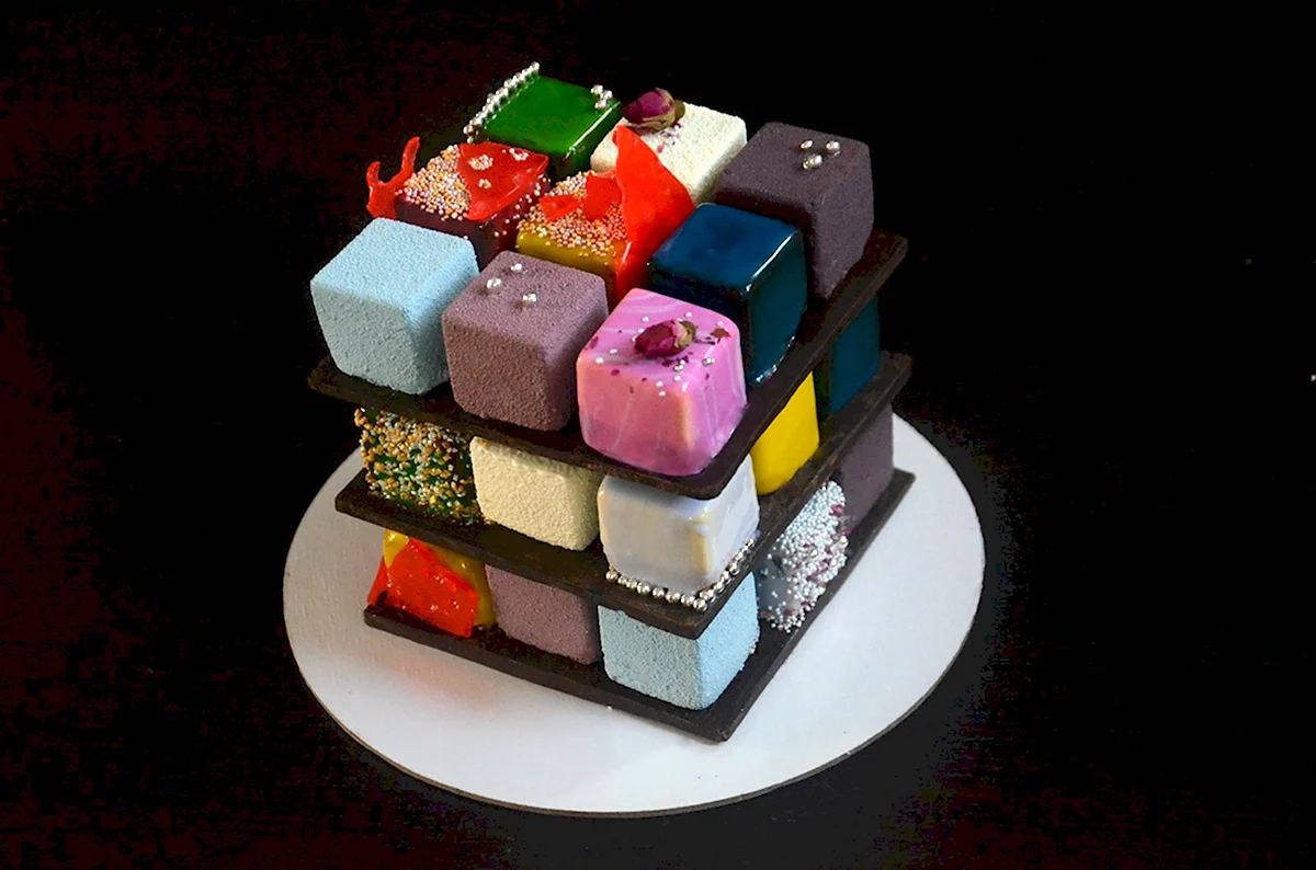 Торт кубик рубик муссовый