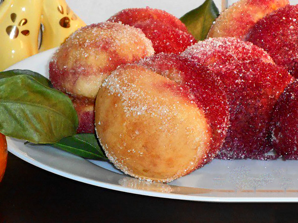 Песочное печенье персики