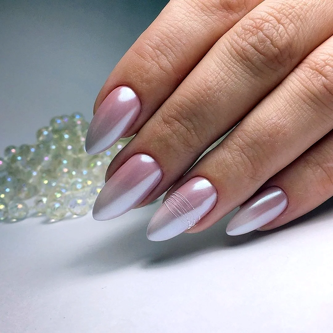 Маникюр 2022 втирка Жемчужная