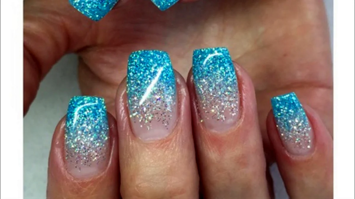 Голубой френч с блестк