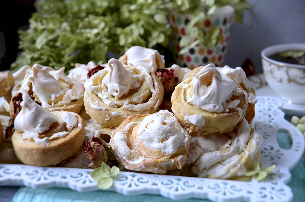 Творожное печенье с безе