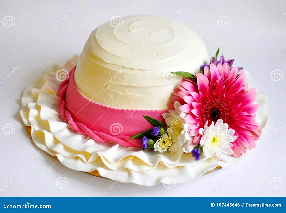 Торт женщина в шляпе