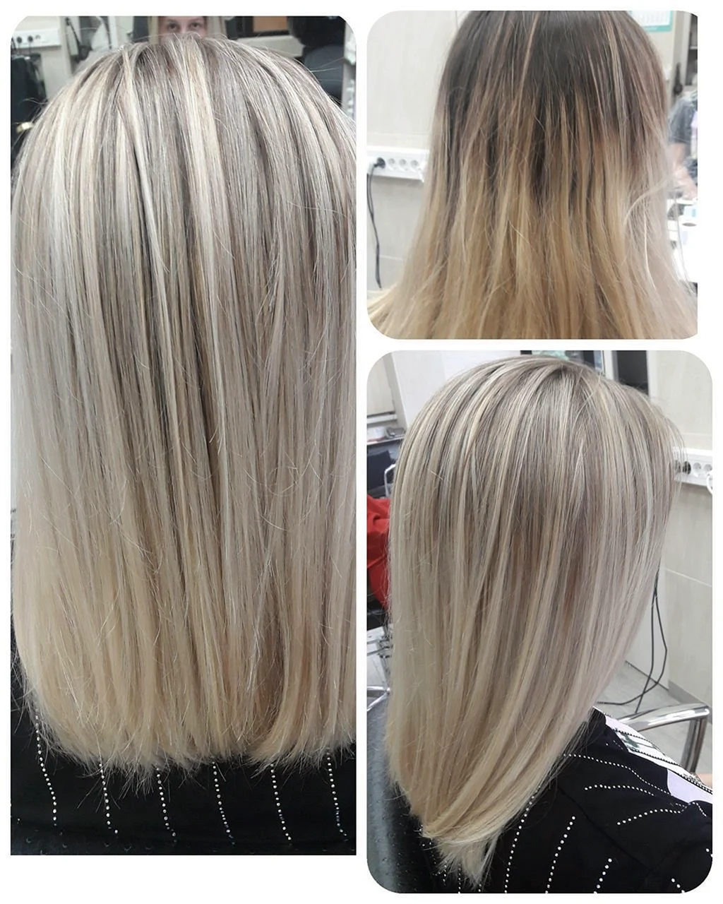 Мелирование светло русых волос до и после