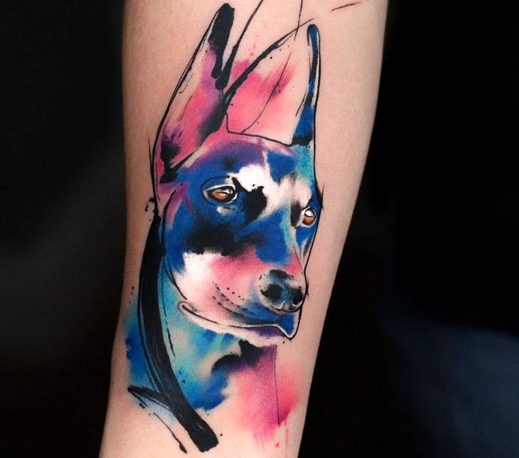 Тату акварель