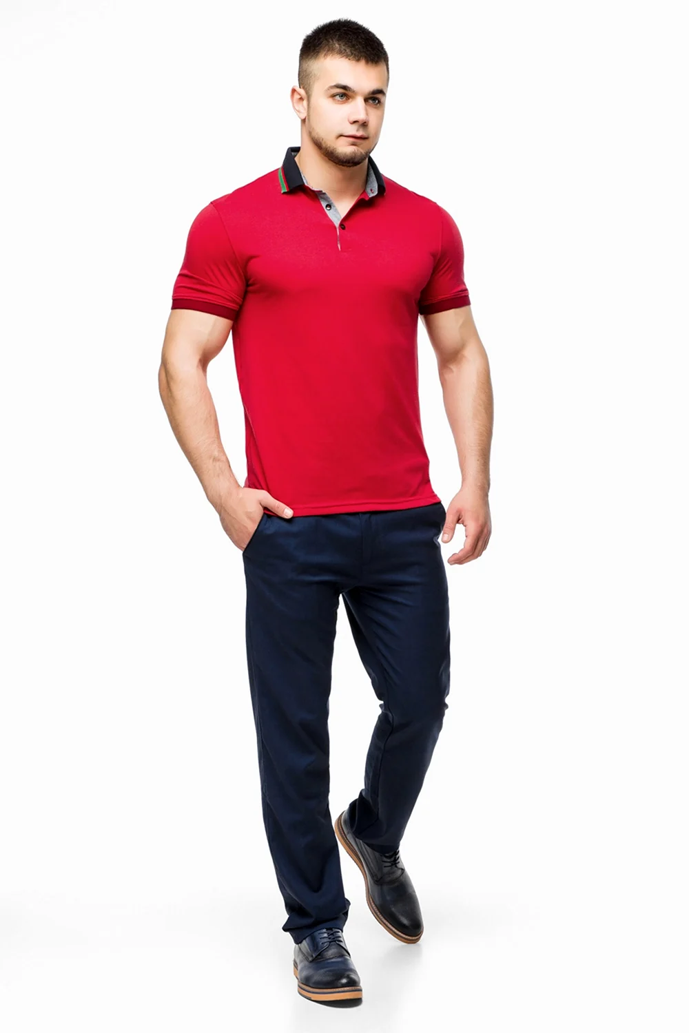 Тенниска-поло красный XL 52