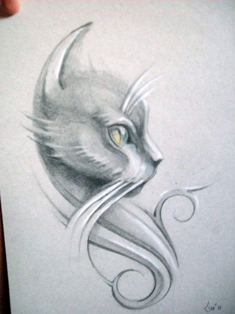 Татуировка кошка эскизы