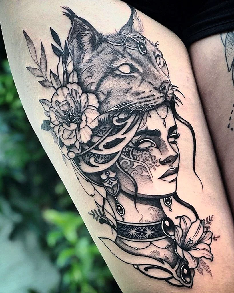 Тату кошка