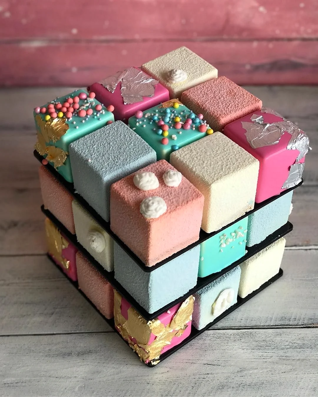 Детский торт с кубиками