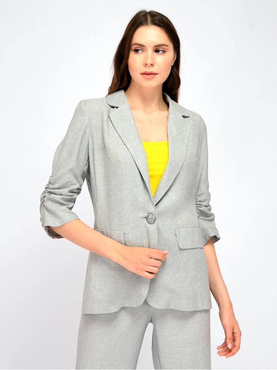 Пиджак удлиненный лен