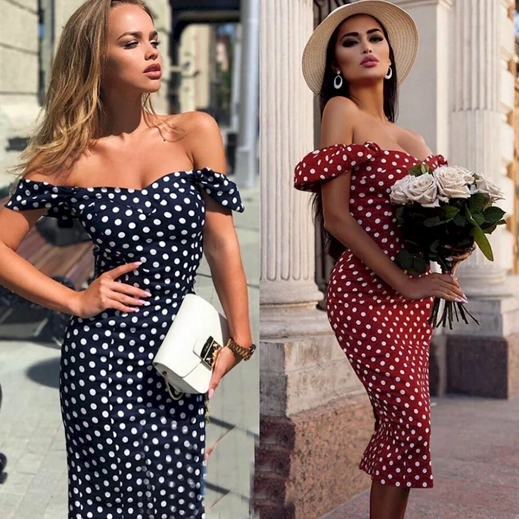 Платье в горошек