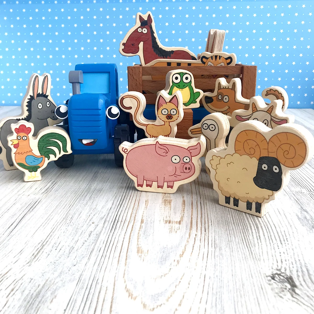 Синий трактор