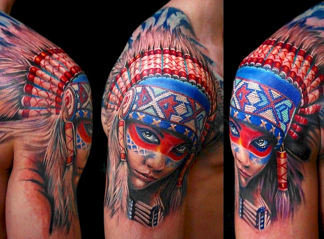 Роуч индейца тату