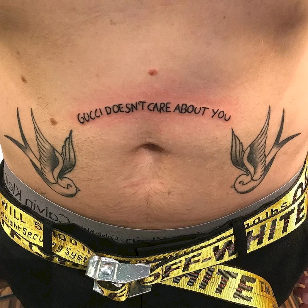 Тату на живот для мужчин