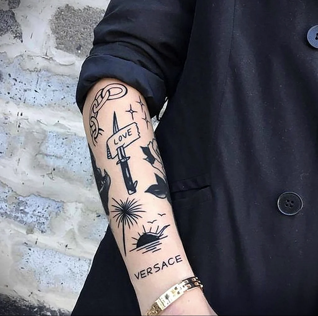 Татуировки на руку мужские молодежные