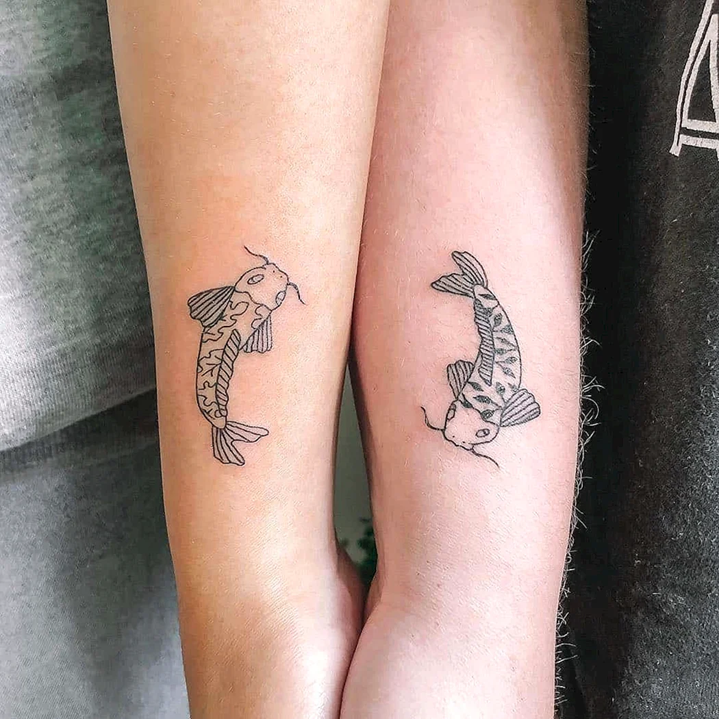 Парные тату животные