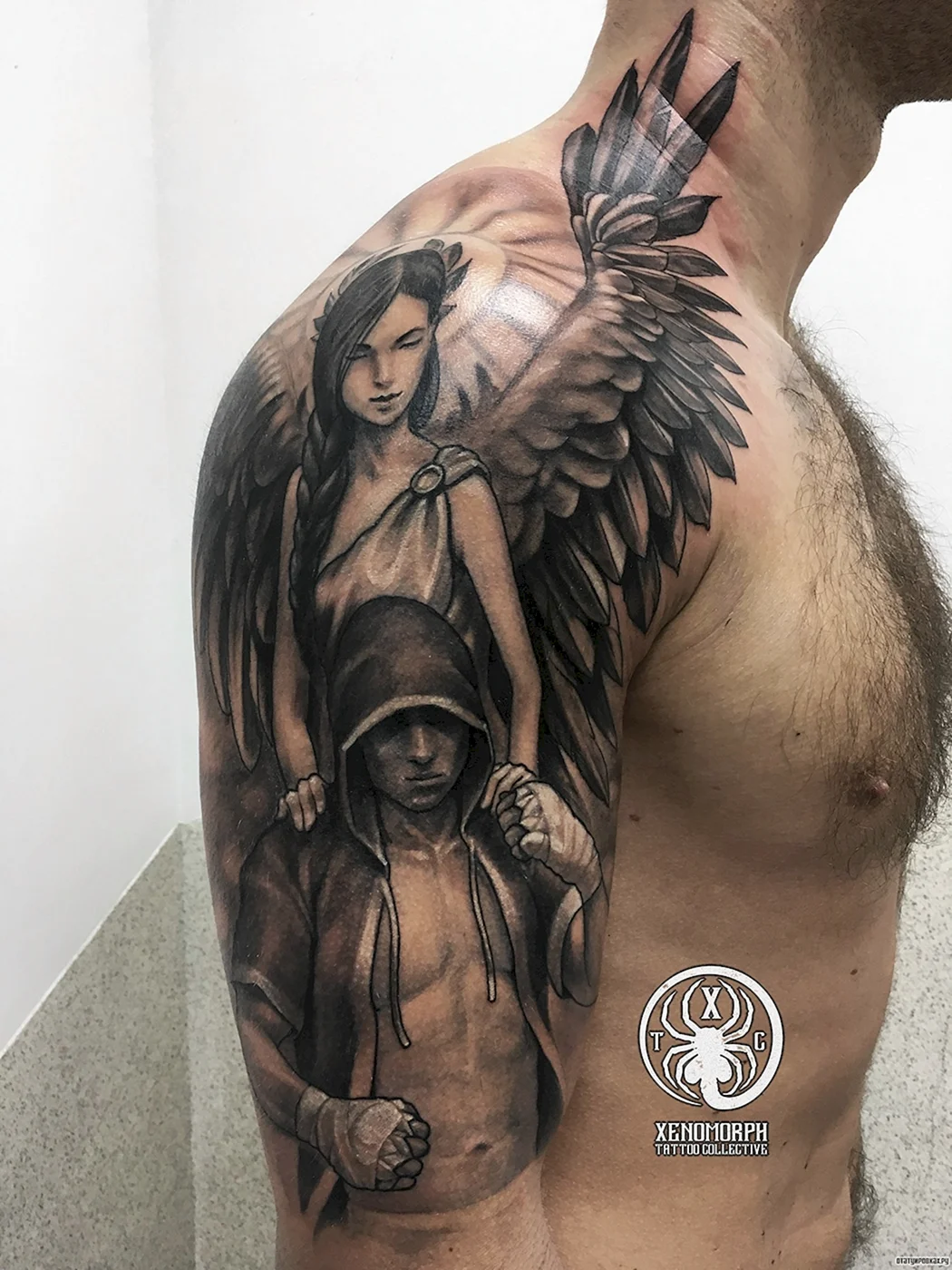Тату ангел для девушек