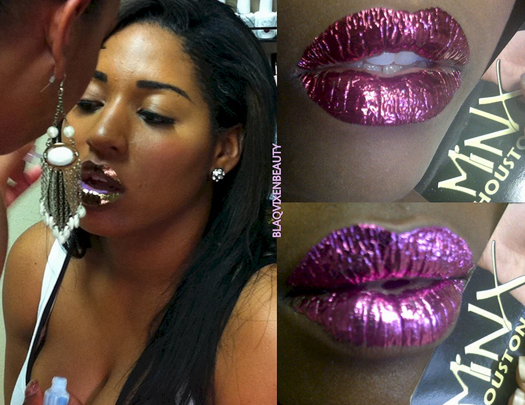 Lip Tattoo фиолетовая змея