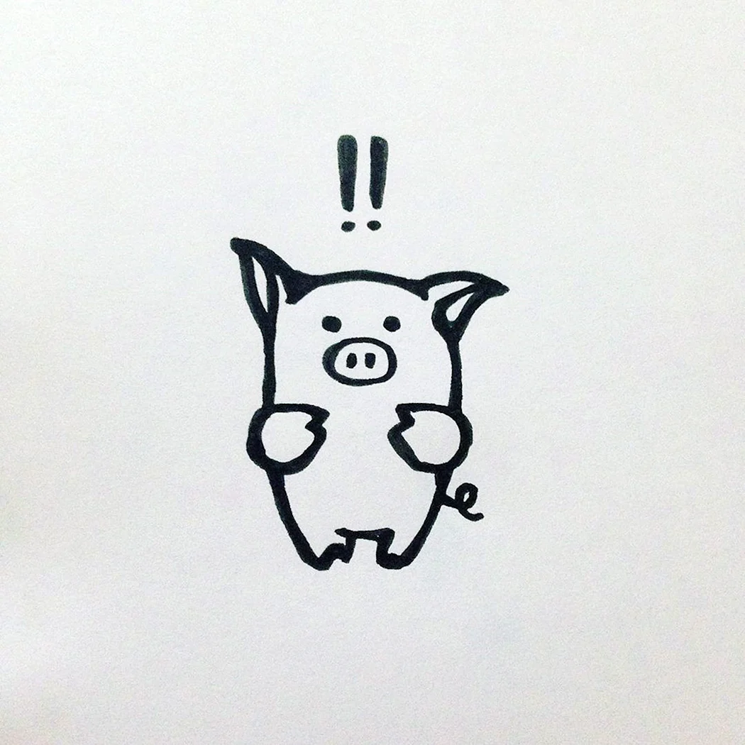 Тату свинья эскизы