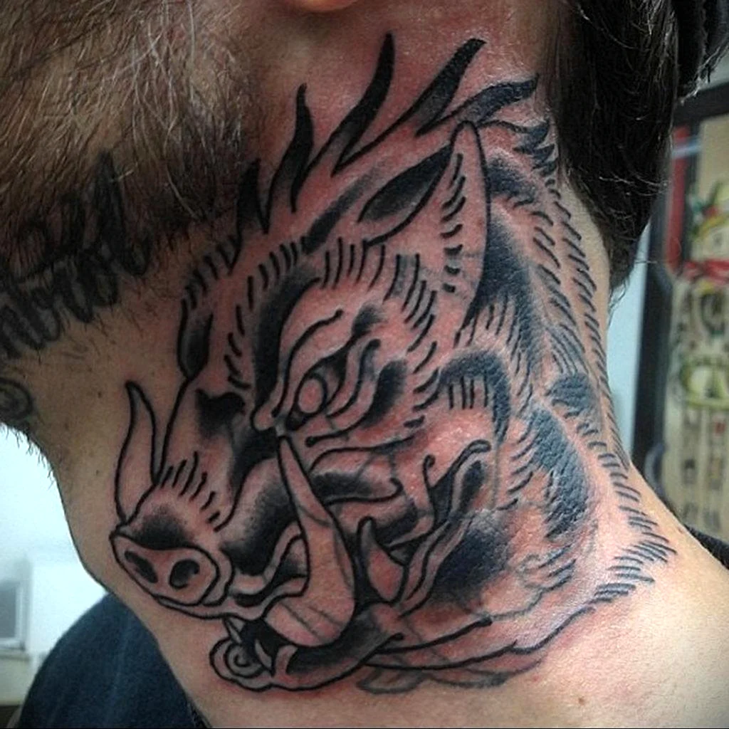 Секач кабан тату