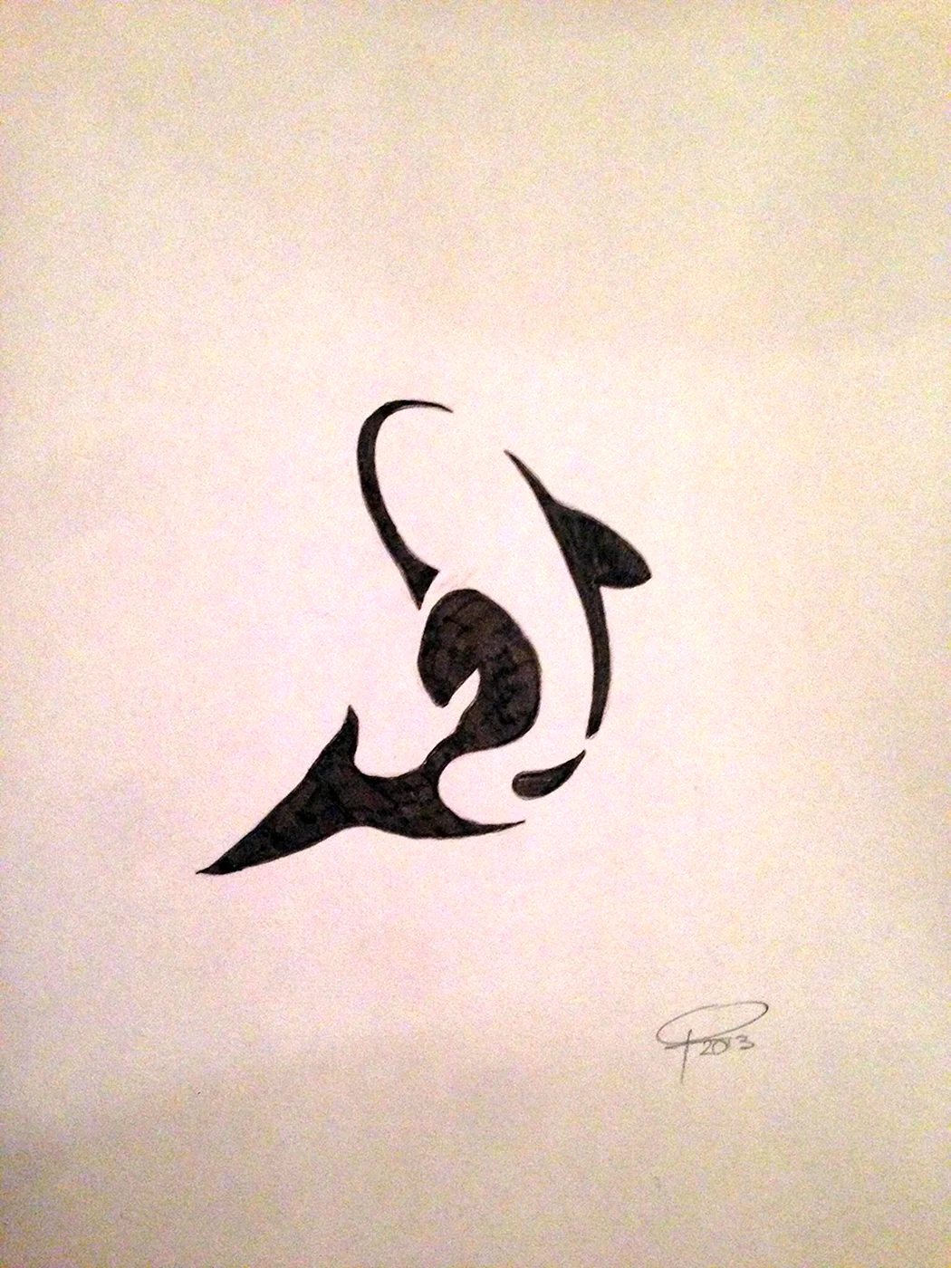 Тату Касатка Минимализм