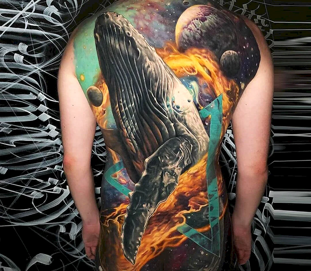 Тату кит реализм