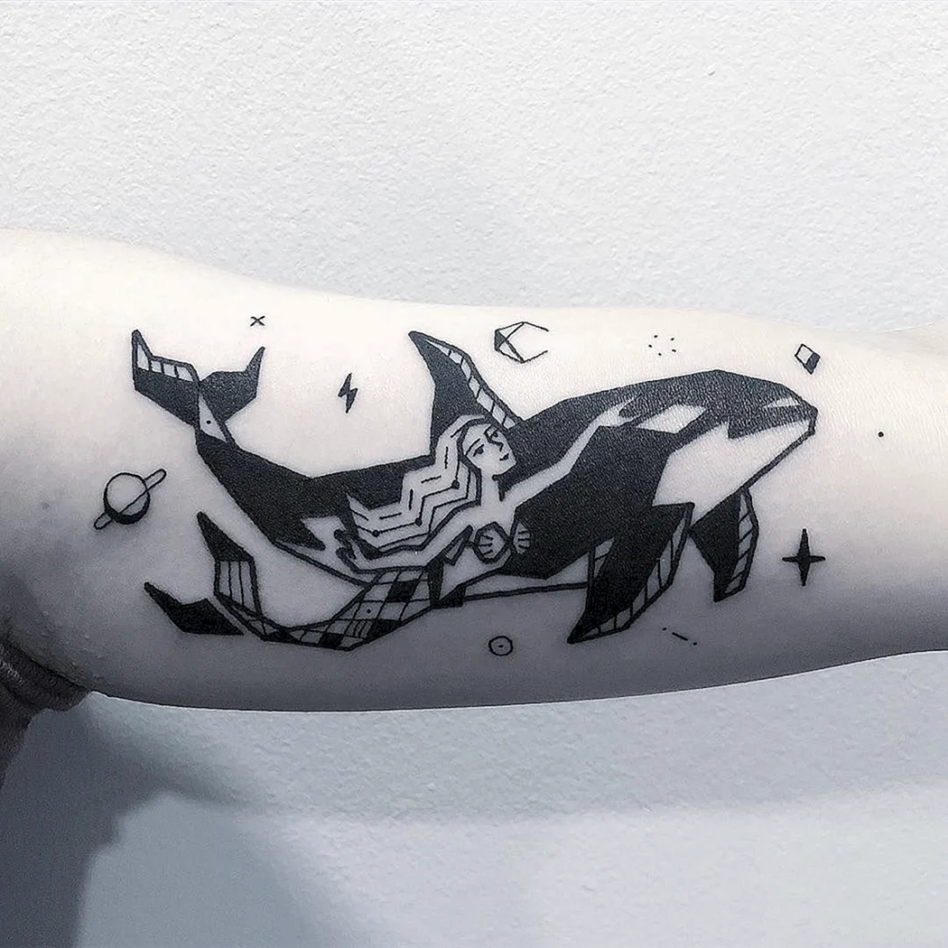 Тату кит Касатка