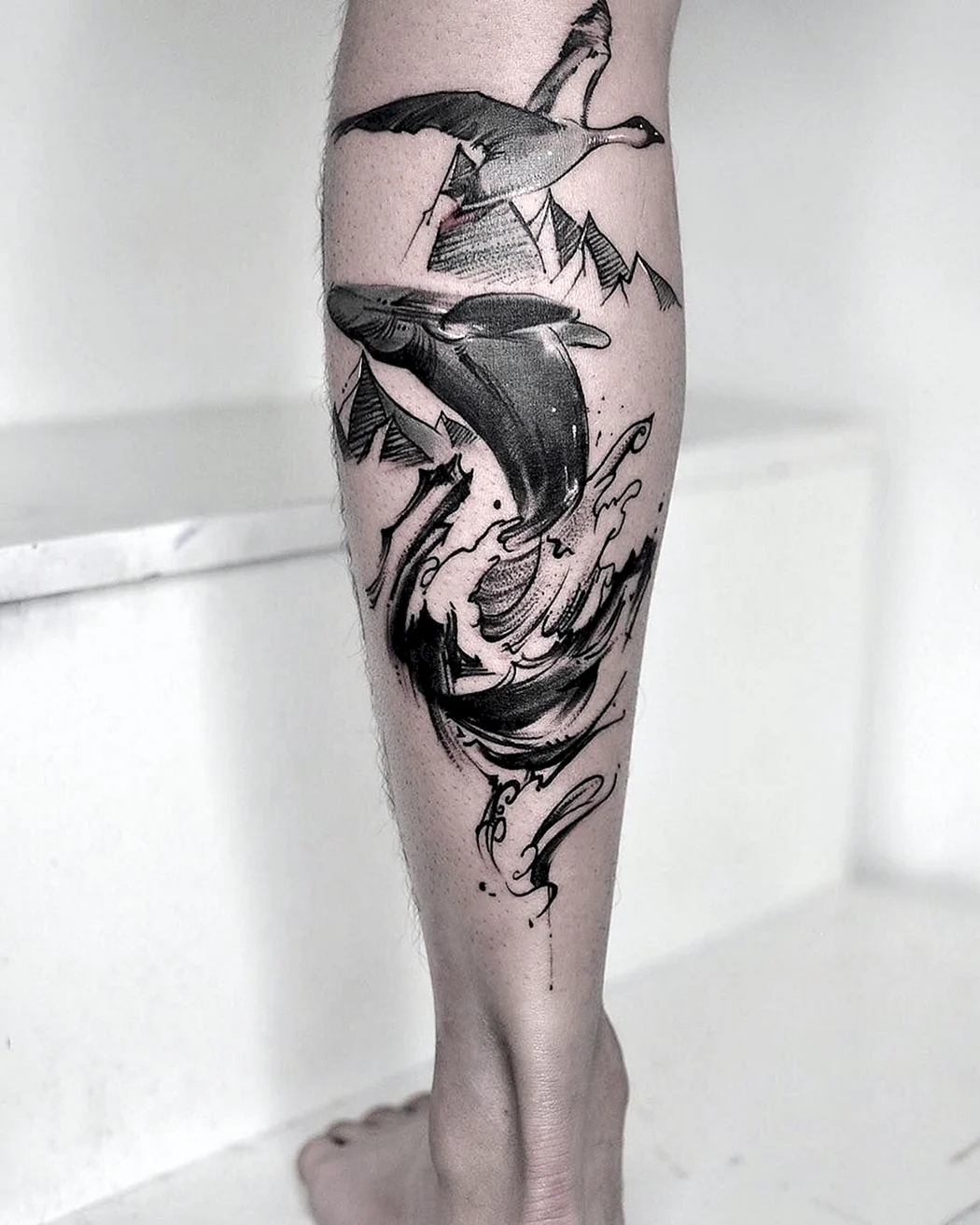 Тату Касатка на руке