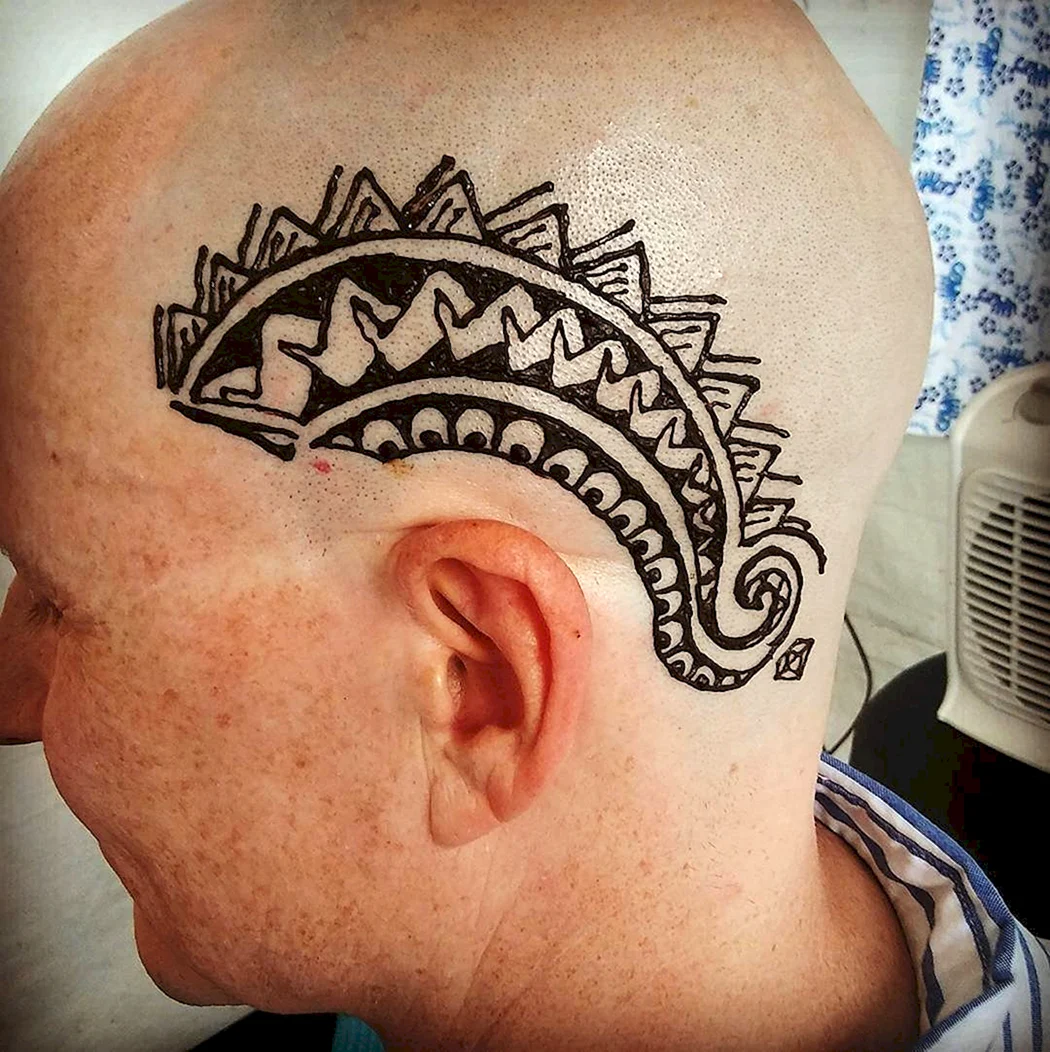 Наколки на голове