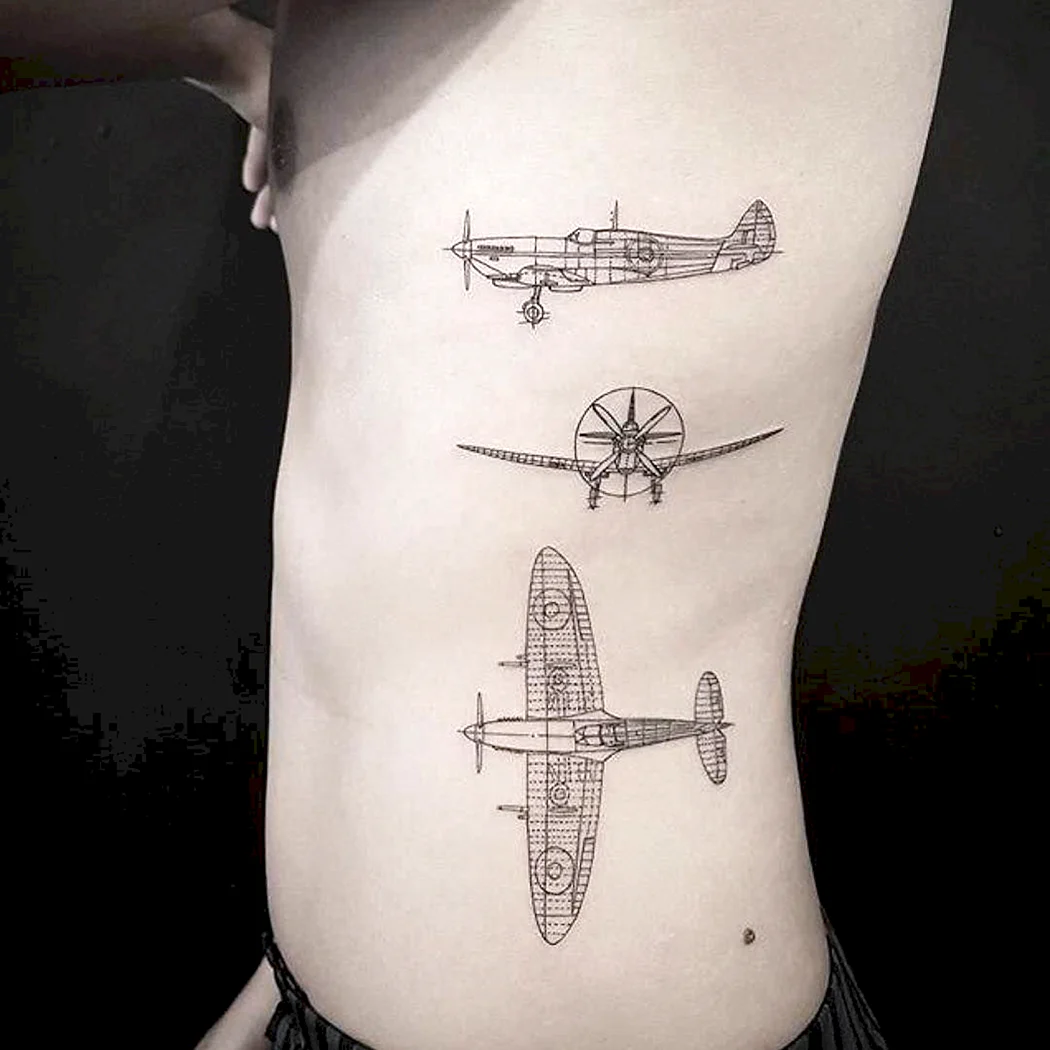 Симпл Татуировка самолет
